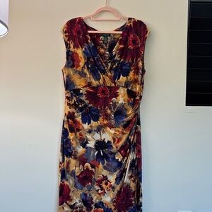 Ralph Lauren Multicolor Floral Midi Dress